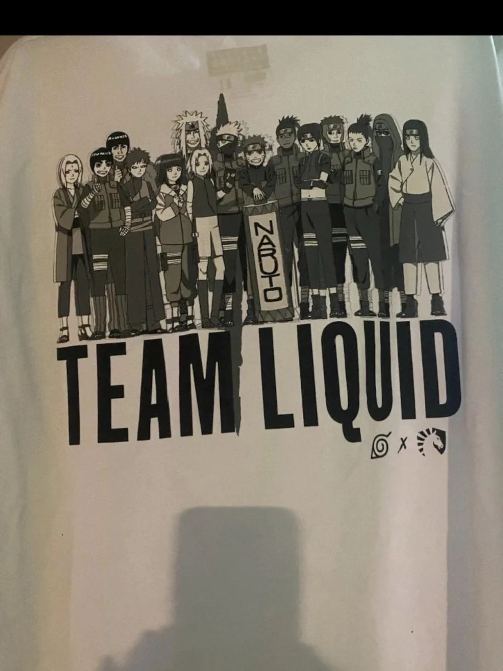 Team Liquid Naruto Graphic Mens Long Sleeve Shirt - White/Black